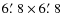 $6\hbox{$.\mkern-4mu^\prime$ }8\times6\hbox{$.\mkern-4mu^\prime$ }8$