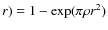 $r)=1-\exp({\pi}{\rho}r^{2})$