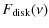 $\displaystyle F_{{\rm disk}}(\nu)$