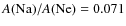 $A({\rm Na})/A({\rm Ne}) = 0.071$