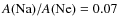 $A({\rm Na})/A({\rm Ne}) = 0.07$
