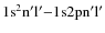 $\rm 1s^2 n'l' {-} 1{\rm s}2p n'l'$