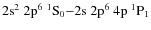 $\rm 2s^2~2p^6~^1S_0 {-} 2s~2p^6~4p~^1P_1$