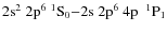 $\rm 2s^2~2p^6~^1S_0 {-} 2s~2p^6~4p~~^1P_1$