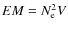 $EM = N_{\rm e}^2 V$