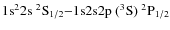 $\rm 1s^2 2s~ ^2S_{1/2} {-} 1{\rm s}2s2p~(^3S)~^2P_{1/2}$