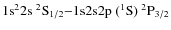 $\rm 1s^2 2s~ ^2S_{1/2} {-} 1{\rm s}2s2p~(^1S)~^2P_{3/2}$