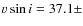 $v\sin i=37.1\pm$