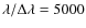 $\lambda/\Delta\lambda = 5000$