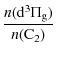$\displaystyle \frac{n({\rm d^3 \Pi_g})}{n({\rm C_2})}~$