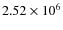 $2.52 \times 10^{6}$