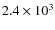 $2.4\times 10^3$