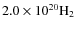 $2.0\times
10^{20} \ensuremath{{\rm H_2}} $