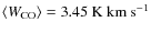 $\ensuremath{ \left< \ensuremath{{W}_\ensuremath{{\rm CO}}} \right> } = 3.45\ensuremath{{\rm ~K~km~s^{-1}}} $