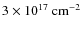 $3\times10^{17}~{\rm cm}^{-2}$