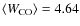 $\ensuremath{ \left< \ensuremath{{W}_\ensuremath{{\rm CO}}} \right> } = 4.64$