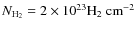 $\ensuremath{N_{\rm H_2}} {} = 2\times 10^{23}\ensuremath{{\rm H_2}} ~{\rm cm}^{-2}$