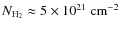 $\ensuremath{N_{\rm H_2}}\approx 5\times 10^{21}~{\rm cm}^{-2}$