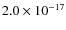 $2.0\times 10^{-17}$
