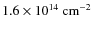 $1.6 \times 10^{14}~ \rm cm^{-2}$