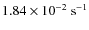 $1.84 \times 10^{-2}~\rm s^{-1}$