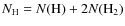 $N_{\rm H} = N({\rm H}) + 2N({\rm H_2})$