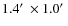 $1.4\hbox{$^\prime$ }\times 1.0\hbox{$^\prime$ }$