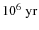$10^{6}\;\rm yr$