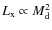 $L_{\rm x}\propto M_{\rm d}^2$
