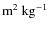 $\rm m^2\ kg^{-1}$