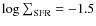 $\log \sum_{\rm SFR} = -1.5$
