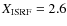 $X_{\rm ISRF}=2.6$