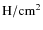 $\rm H/cm^2$