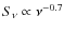$S_{\nu}\propto \nu^{-0.7}$