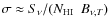 $\sigma \approx S_\nu / (N_{\rm HI} ~ ~ B_{\nu,T}) $
