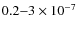 $0.2{-}3\times10^{-7}$