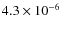 $4.3\times10^{-6}$