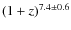 $(1+z)^{7.4\pm0.6}$