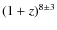 $(1+z)^{8\pm 3}$
