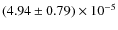 $(4.94\pm0.79)\times10^{-5}$