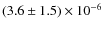 $(3.6\pm1.5)\times10^{-6}$