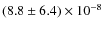 $(8.8\pm6.4)\times10^{-8}$
