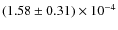 $(1.58\pm0.31)\times10^{-4}$