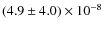 $(4.9\pm4.0)\times10^{-8}$
