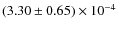 $(3.30\pm0.65)\times10^{-4}$