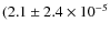 $(2.1\pm2.4\times10^{-5}$