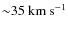 ${\sim}35~\rm km~ s^{-1}$