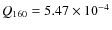 $Q_{160} = 5.47\times10^{-4}$