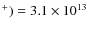 $^+ )=3.1\times 10^{13}$