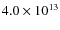 $4.0 \times 10^{13}$